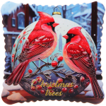 Подставка под кружку керамическая 10,5*10,5см «Зимние птички»