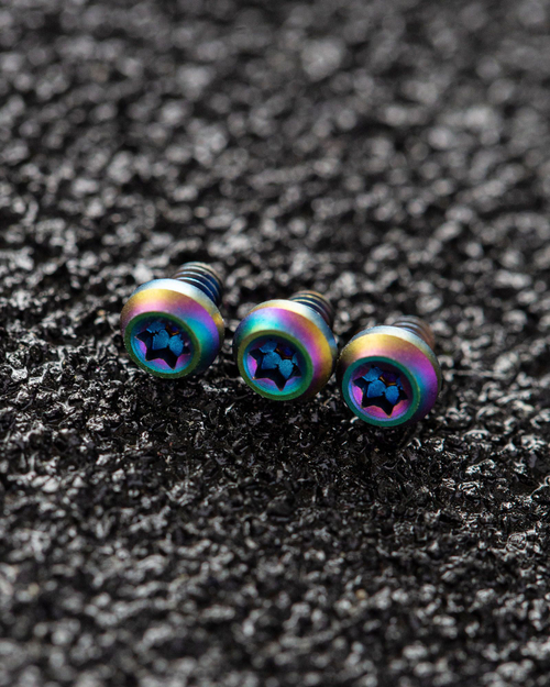 Комплект винтов (3шт) для ножей Microtech Titanium T8 MB05RNB (синий-зеленый-желтый)