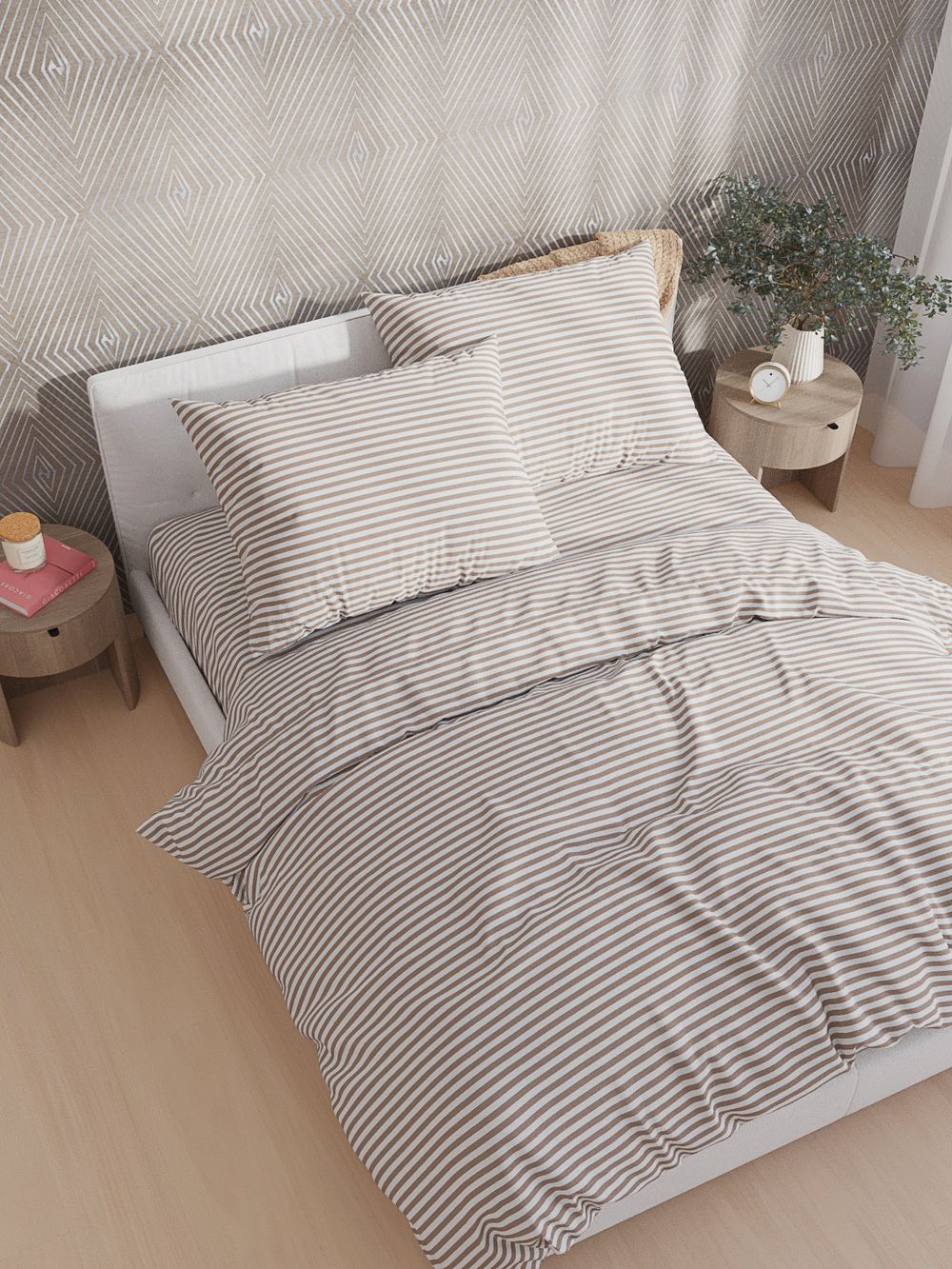 Простынь на резинке сатин Milky Garden "Мэри (компаньон)" 90x200 см