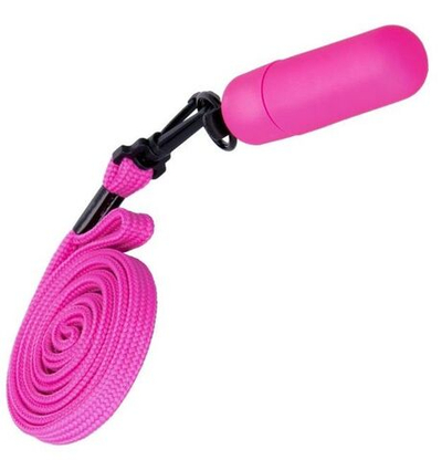 Розовая вибропуля на ремешке - 5,5 см. (Цвет: розовый)
