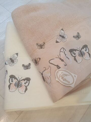 Полотенце 70/140 (с бабочками на кайме) 7я 88-237