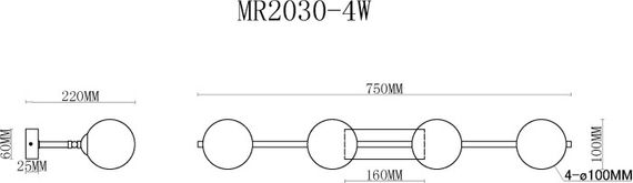 Бра MyFar Valency MR2030-4W