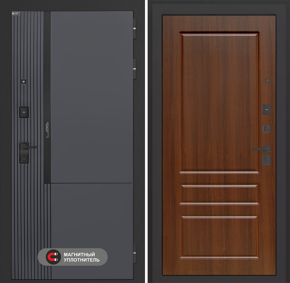 Входная дверь Лабиринт Лаб 2 Про - 03 Орех бренди