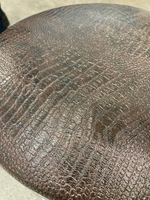 Табурет Сфера каркас хром основание круг экокожа шоколад крокодил