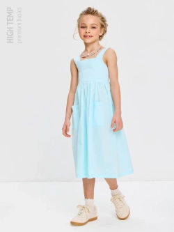 Сарафан из хлопка с бантом на спинке