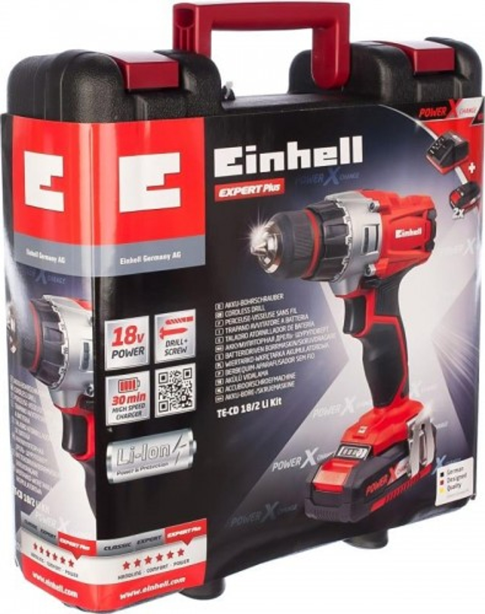 Дрель-шуруповерт аккумуляторная EINHELL PXC TE-CD 18-2 Li Kit (2x1,5Ah) 4513830