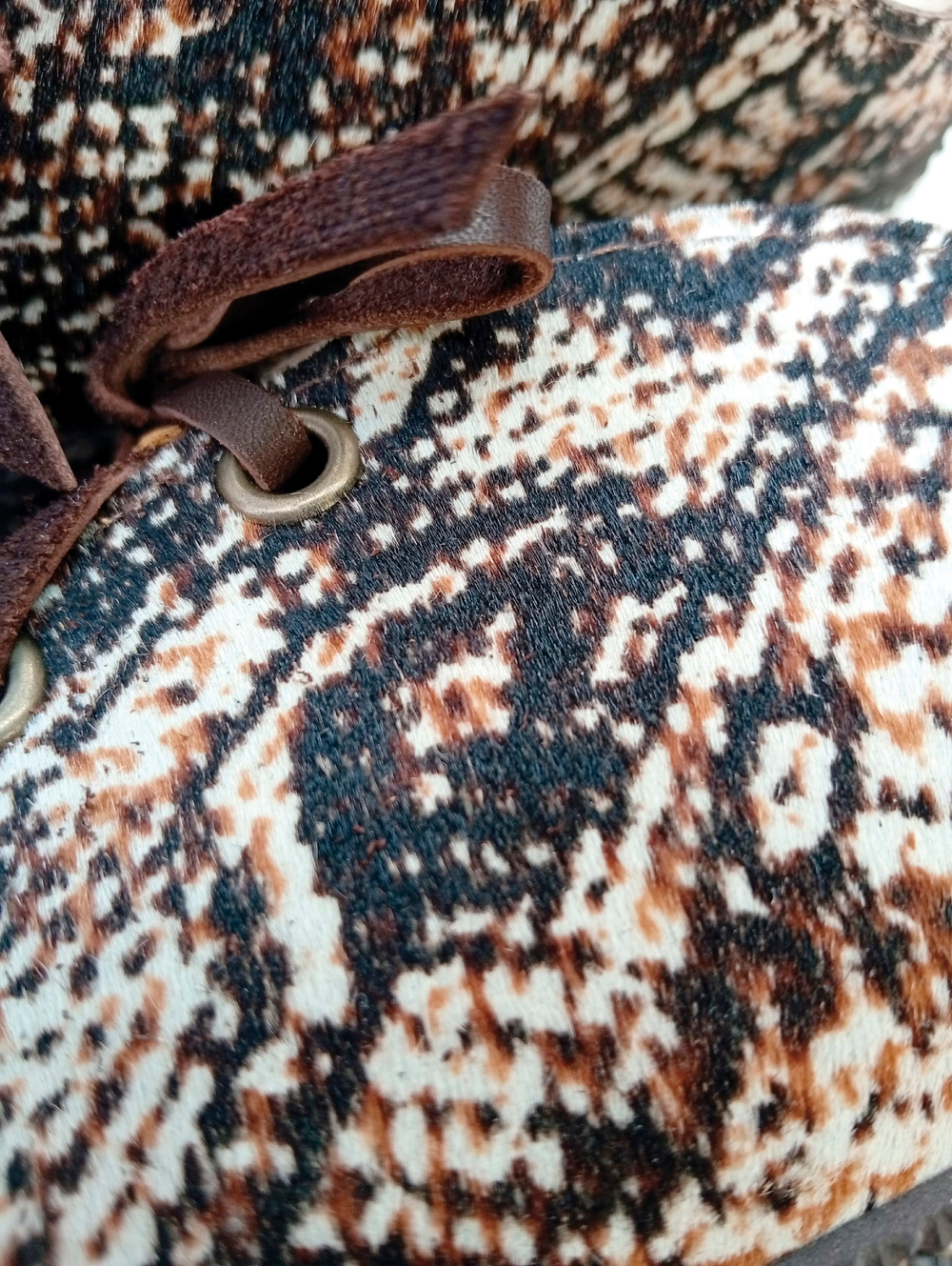 Мюли из меха пони "Reptile"
