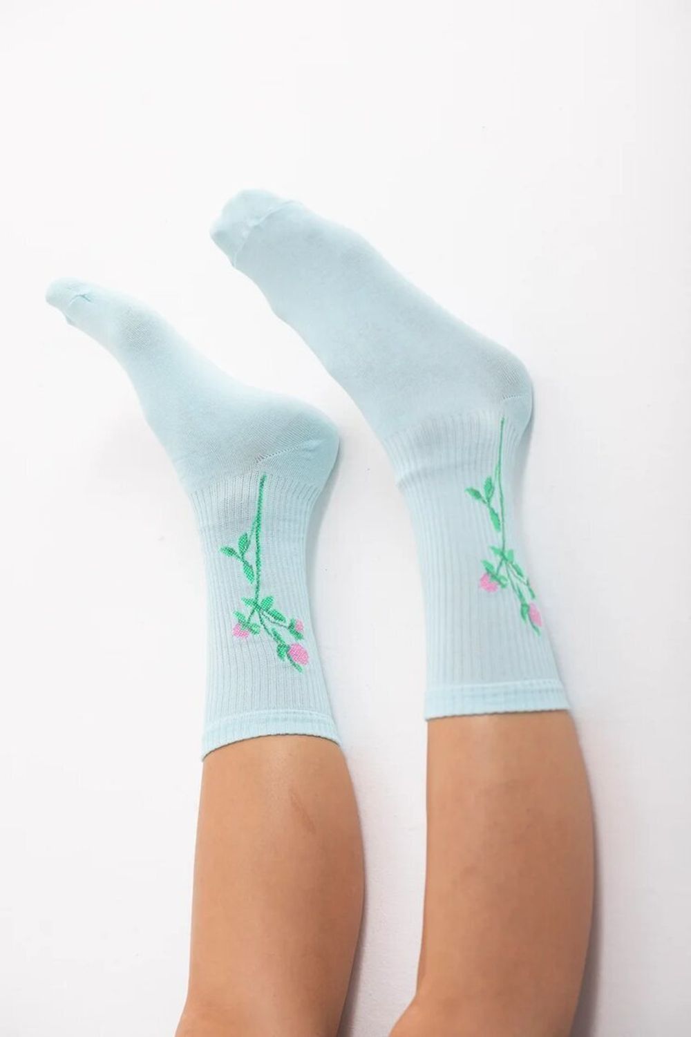 Носки Гербарий Клевер голубые