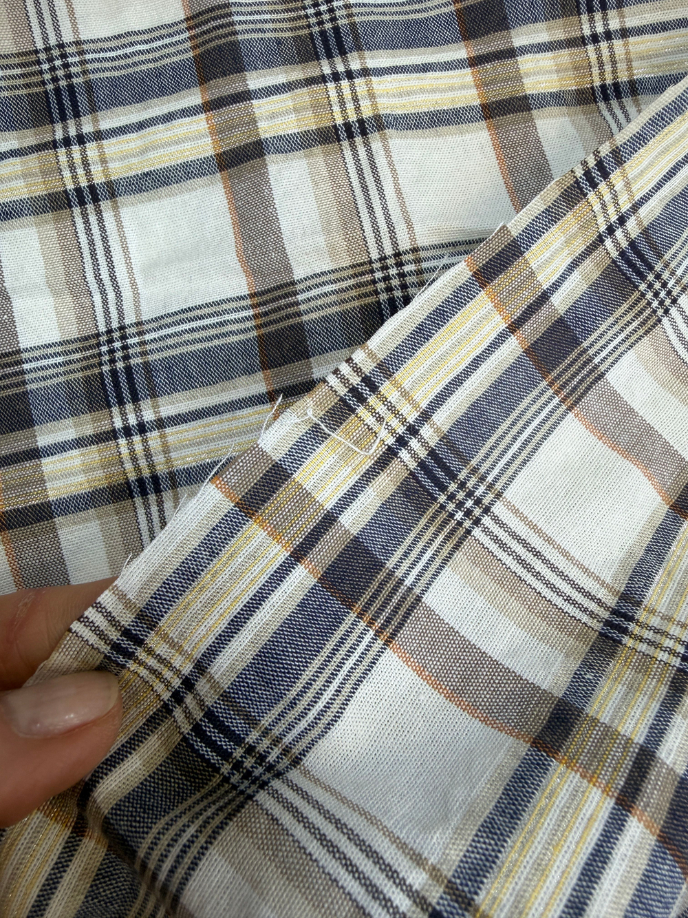 Ткань Лен 100% с вплетением люрексовой ниточки (Италия) ш-140 см. 1 м