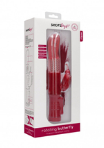 Вибратор кролик Rotating Butterfly (Цвет: красный)