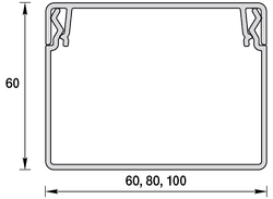 Кабельный короб Идеал ПВХ КБК 60х60 белый 2000 мм