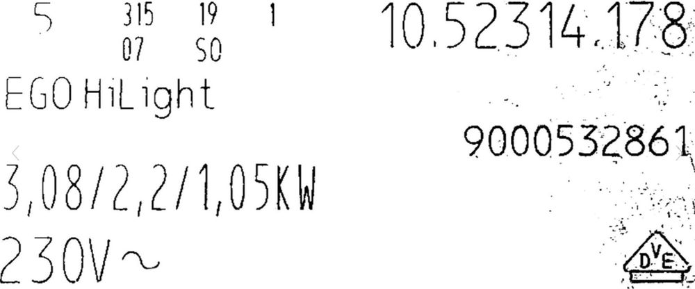 Конфорка для стеклокерамической плиты Bosch 3х зонная