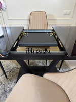 Кухонный раздвижной стол "Леон" Черный мрамор и стулья "Сорренто" 4 шт