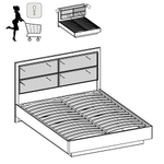 Накладка мягкая к кровати 160-2 (на основе), JAZZ, Цвет АМУР 15