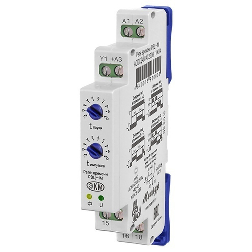 Реле времени циклическое РВЦ-1М 1с - 30ч ACDC24В/АС230В УХЛ4 на DIN-рейку Меандр 4640016936908