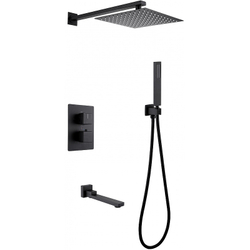 Душевая система Abber Daheim AF8250B с термостатом Черная матовая