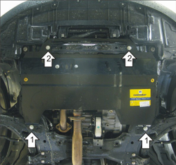 Усиленная защита Motodor картера Двигателя, КПП. 3 мм, Сталь. для Mazda CX-9 2007-2009, Mazda CX-9 2012-2016, Mazda CX-9 2009-2012 арт.11126