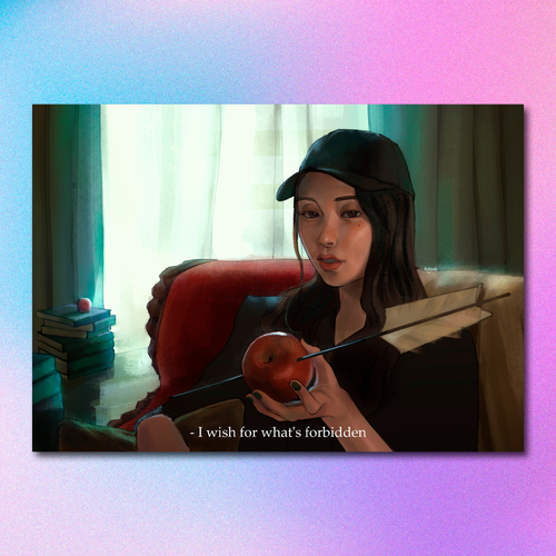 Арт принт / y0urwa1f00 / LE SSERAFIM / Yunjin