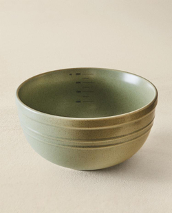 ZARA HOME КРУГЛАЯ КЕРАМИЧЕСКАЯ МИСКА ДЛЯ СМЕШИВАНИЯ, ЗЕЛЕНЫЙ