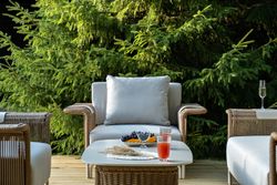 "Мальдивы" лаунж-зона из искусственного ротанга, цвет соломенный