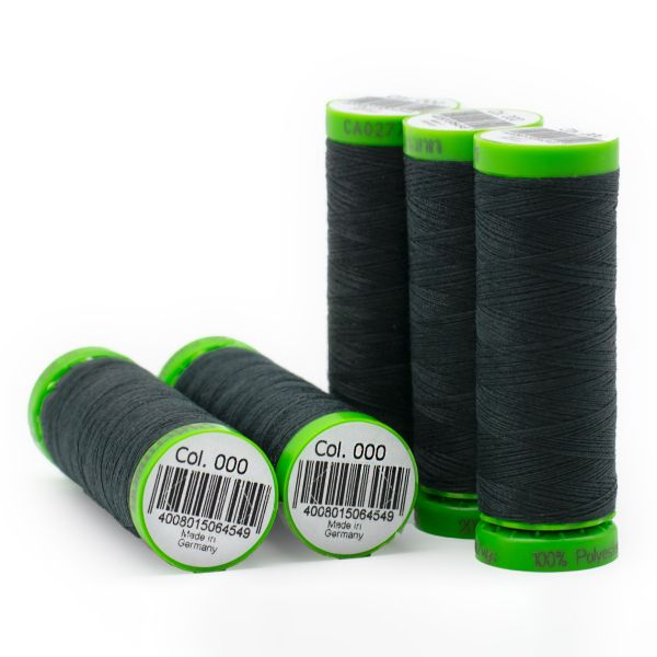 Нитки для тонких тканей Gutermann Extra Fine 150 (200 метров), 5 кат. | _000 черный