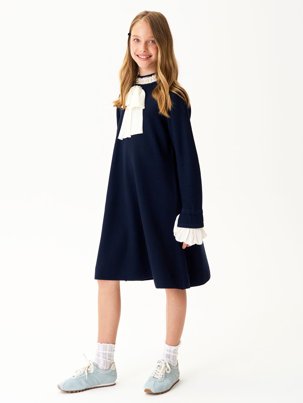 Платье для девочки AT1400 синий