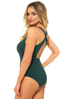 Совместный купальник с застежкой-молнией на лифе Sorrento (Размер: C/XXL) (Цвет: черный)