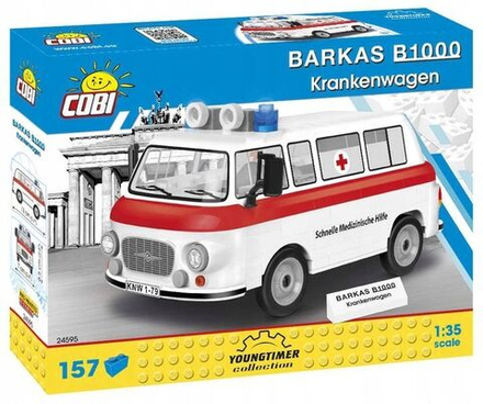 Конструктор пластиковый Cobi Barkas B1000 Krankenwagen - Машина скорой помощи - 157эл. - Коби 24595