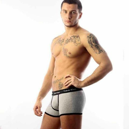 Мужские трусы боксеры Calvin Klein 365 Grey Black Boxer