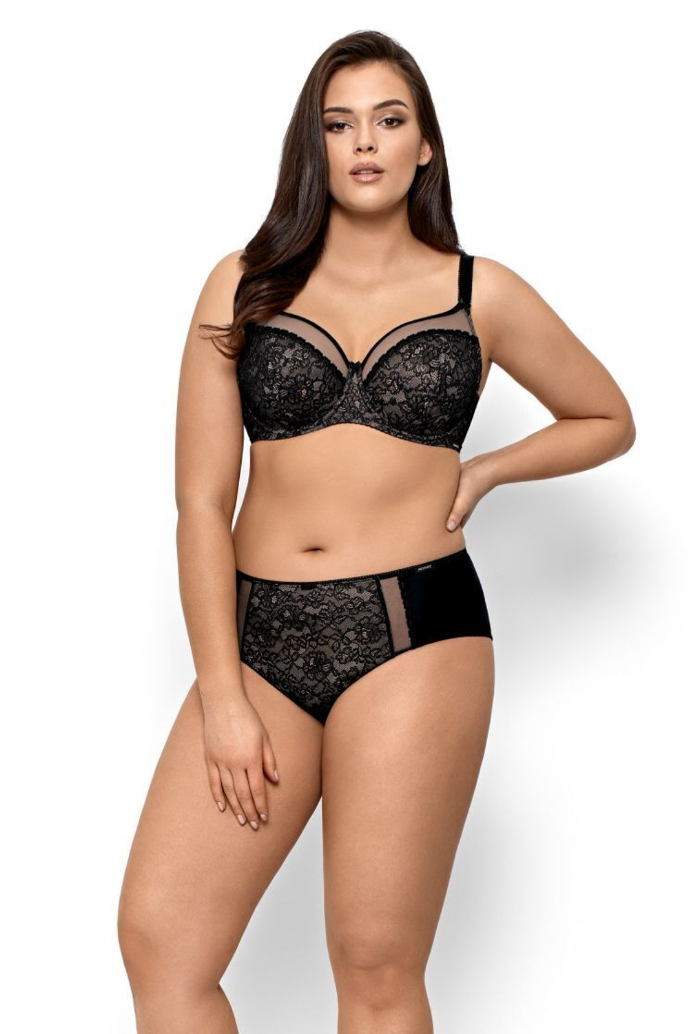 Бюстгальтер Rafaela с мягкими чашками из гипюра (Размер: 75E) (Цвет: кофейный)