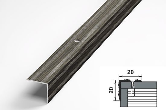 Порог Угол  ПУ 05.900.R122 наружный ДУБ МОРЕНЫЙ 900 мм