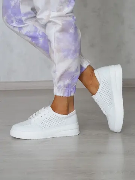 Кроссовки женские летние натуральная кожа