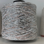 STOCK - Luxury Production by Ri.Go.; хлопок, вискоза, фольга; 160м/100гр; col. 6659, цвет:белый, розовый, фольга серебро. S507