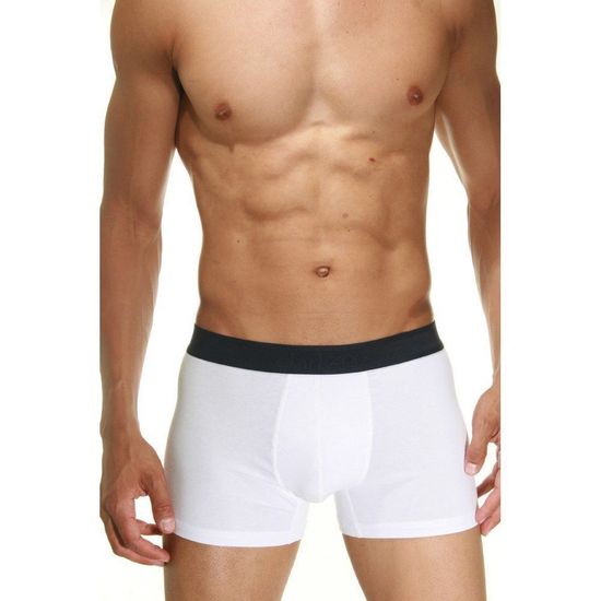 Набор мужских трусов боксеров 3в1 (белые с принтом, темно-синие, белые) DARKZONE DZN9015