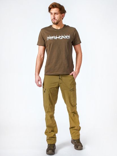 Футболка "FISHING" ( Хлопок, коричневый)