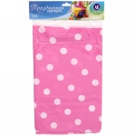 Скатерть «Горошек» розовая 108*180см, пвх