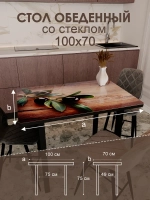 Обеденный стол "Маслины" 100x70 см