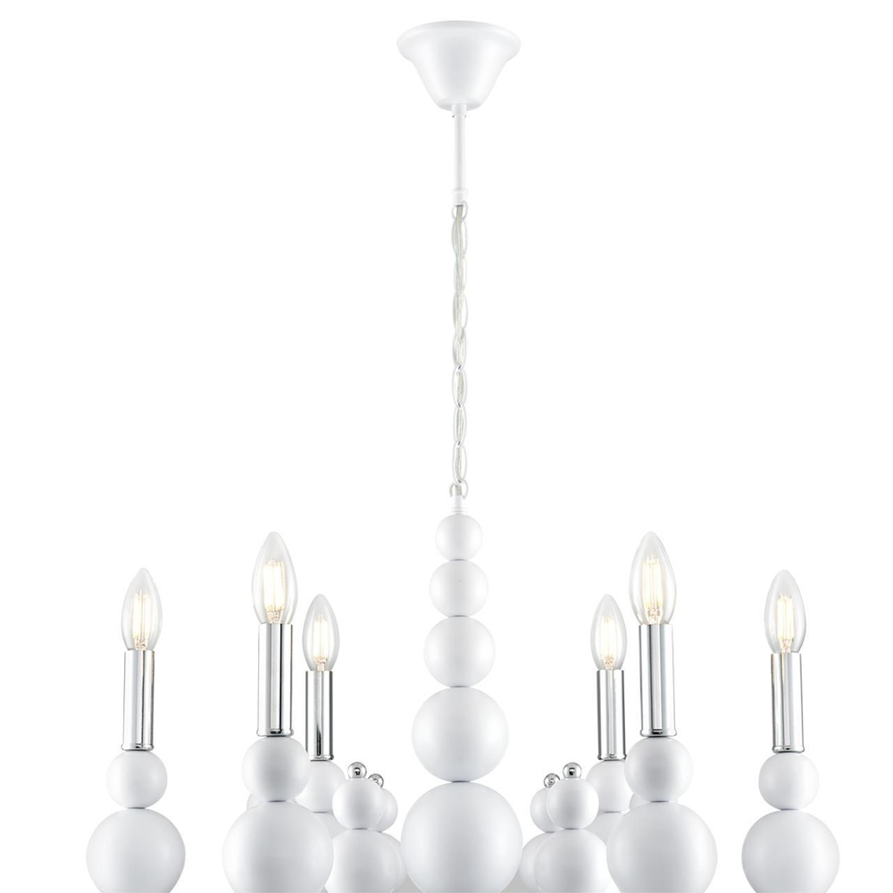 8260/6 MODERNI LN26 белый/хром, металл Люстра E14 6*40W 220V NANA