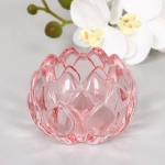 Подсвечник «Топаз» 7,7*5,2 см, Розовый