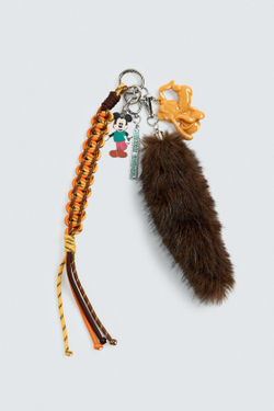 ZARA HARRY LAMBERT X DISNEY БРЕЛОК ДЛЯ КЛЮЧЕЙ С ПОДВЕСКАМИ PLUTO, КОРИЧНЕВЫЙ