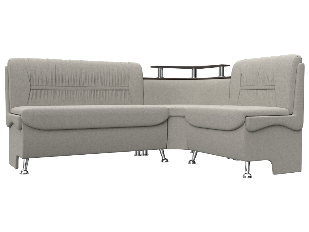 Диван кухонный угловой Сидней правый угол, Амур 02 бежевый, Рогожка, 125900