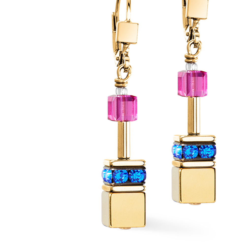 Серьги Coeur de Lion Multicolour Rainbow-Gold 3015/20-1535