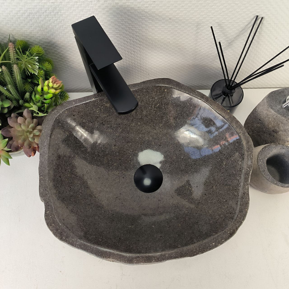 Раковина из речного камня RS-65436 42*37*14 0856