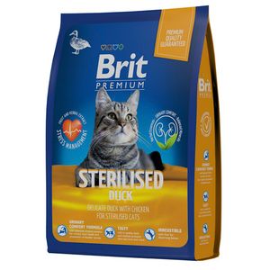 Сухой корм Brit Premium Cat Duck&Chicken с уткой и курицей для стерилизованных кошек