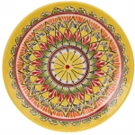 Тарелка плоская 26см жёлтая Риштанская Керамика