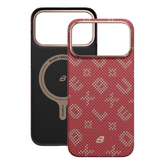Чехол BlueO Gilded Tactile Woven Aramid Fiber Magnetic Case для iPhone 17 Pro Max Red (BL061-17promax-Red)