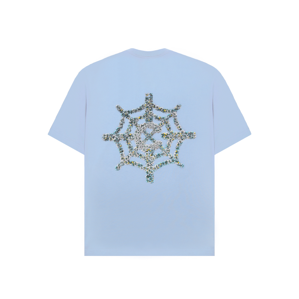 STVOL.TV ''FLOWERS" LOGO TEE — BLUE