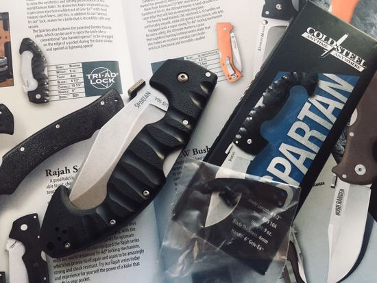 Складной нож Cold Steel 21ST Spartan c клинком из стали AUS-10A, рукоять Grivory (Griv-Ex)