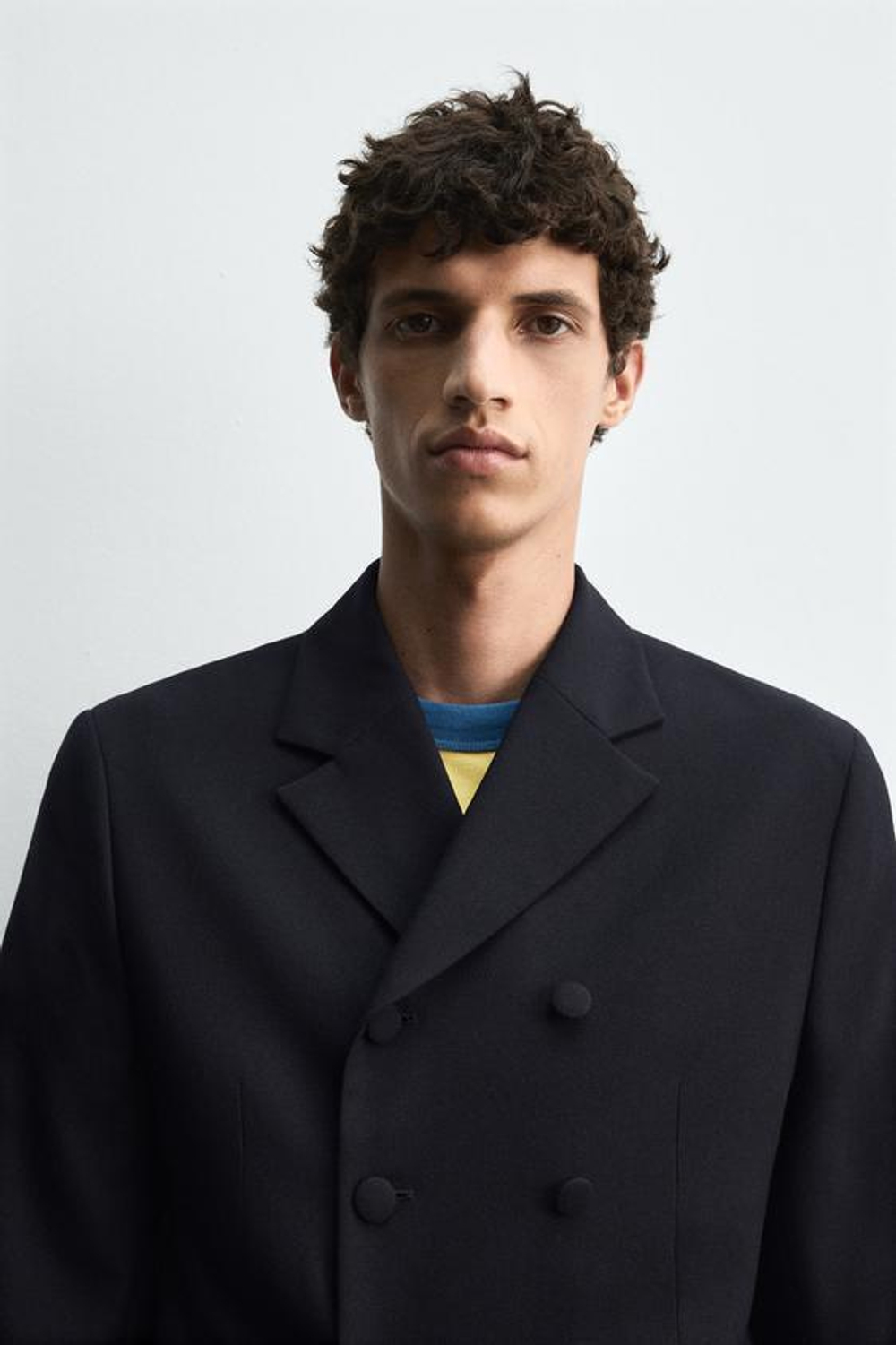 ZARA HARRY LAMBERT X DISNEY ДВУБОРТНЫЙ БЛЕЙЗЕР, МОРСКОЙ СИНИЙ