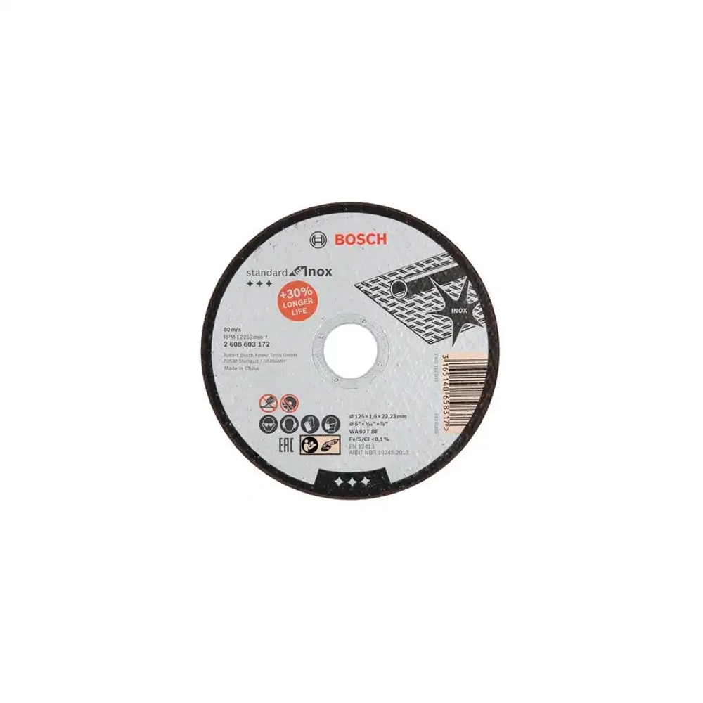 Отрезной круг Standard for Inox - Rapido 125 х 1,6 мм BOSCH 2608603172